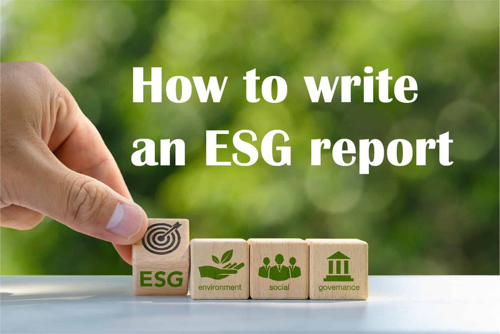 How to write an esg report